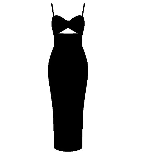 Strap Dress, Hollow-out Dress, Sexy Fitted Dress