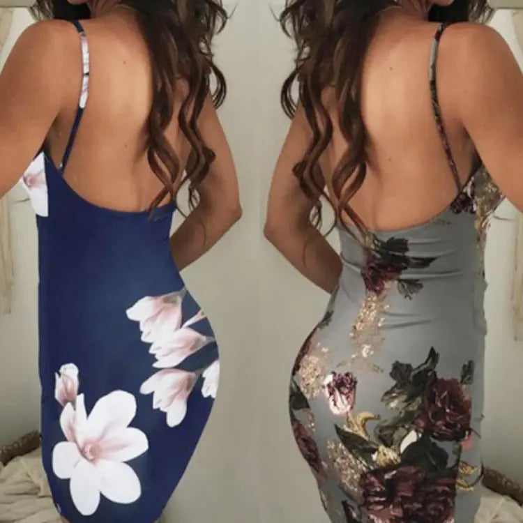Bodycon Dress, Slim Fit Dress, Sexy Printed Dress
