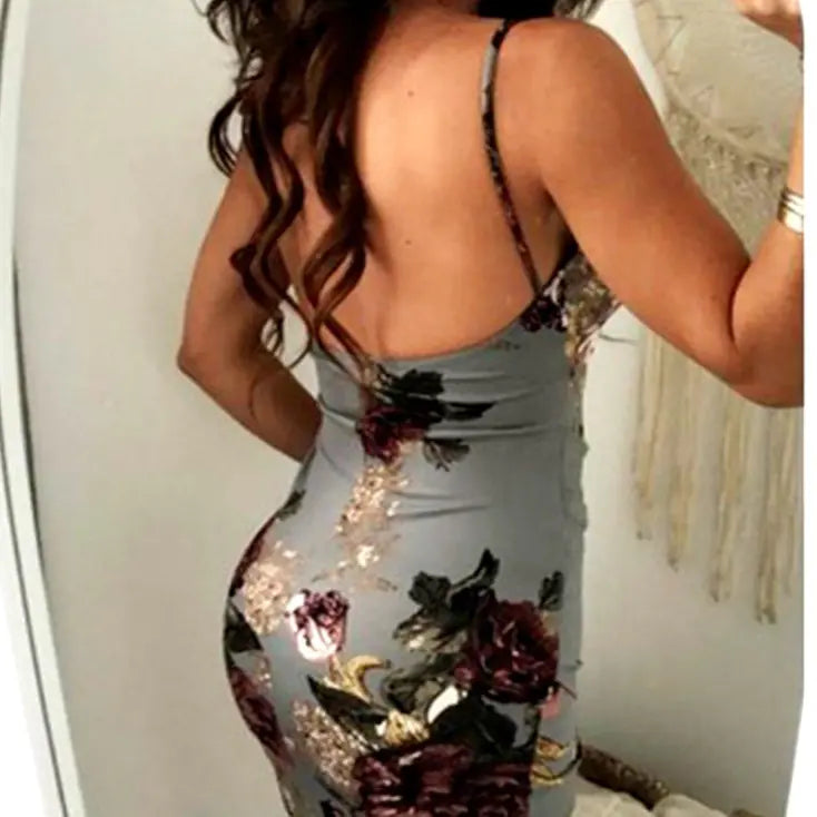Holafashion Bodycon Dress, Slim Fit Dress, Sexy Printed Dress