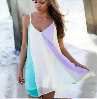 Holafashion Chiffon Dress, Beach Dress, Spaghetti Strap Dress